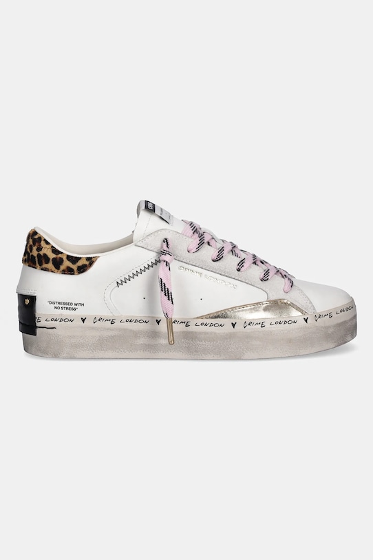 Кожаные кроссовки Crime London DISTRESSED 25072AA8.10 белый AW25
