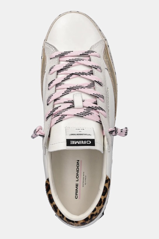 Crime London sneakersy skórzane DISTRESSED biały 25072AA8.10