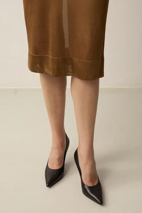 Vanda Novak szpilki skórzane Aleksandra Aleksandra.Deep.Black czarny