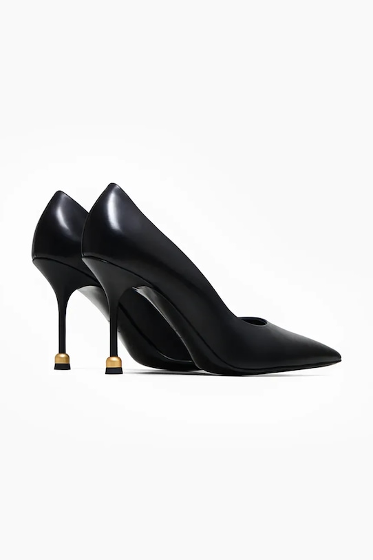 Obuwie Vanda Novak szpilki skórzane Aleksandra Aleksandra.Deep.Black czarny