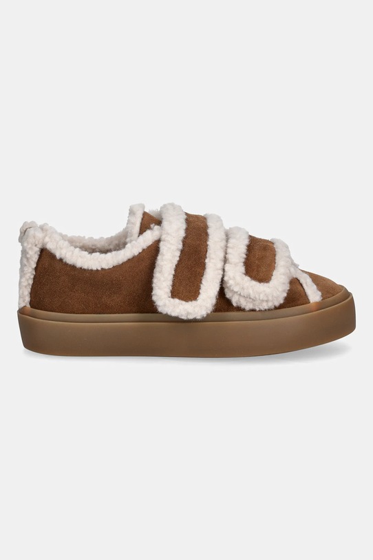 Inuikii sneakersy zamszowe Shearling Low Velcro 1001.001.0231.150 brązowy AW25