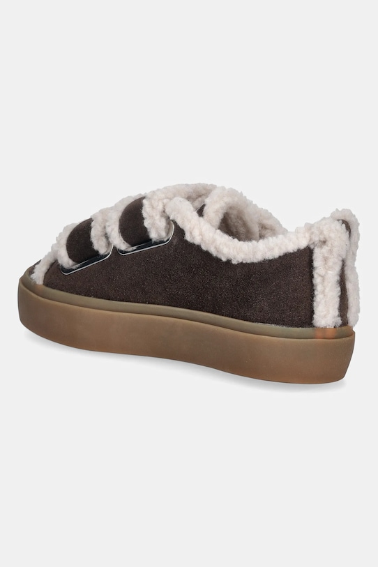 Obuwie Inuikii sneakersy zamszowe Shearling Low Velcro 1001.001.0231.152 brązowy