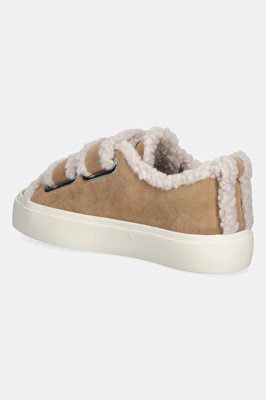 Obuwie Inuikii sneakersy zamszowe Shearling Low Velcro 1001.001.0231.250 beżowy