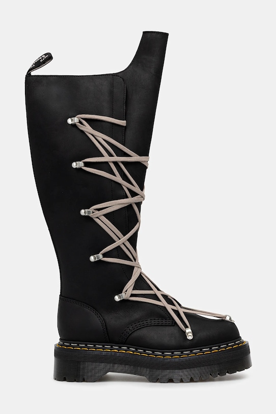 Ботуши Rick Owens DRKSHDW x Dr. Martens 1B60 Quad Sole Pentalace Boot DW02E6811.0001 черен AW25