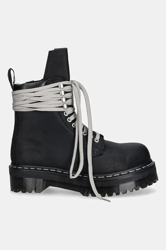 Кожени кубинки Rick Owens DRKSHDW x Dr. Martens Quad Sole Steel Toe Boot DW02E6813.9001 черен AW25