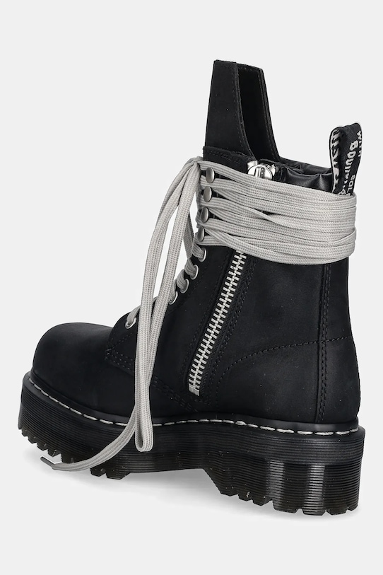 Обувки Кожени кубинки Rick Owens DRKSHDW x Dr. Martens Quad Sole Steel Toe Boot DW02E6813.9001 черен