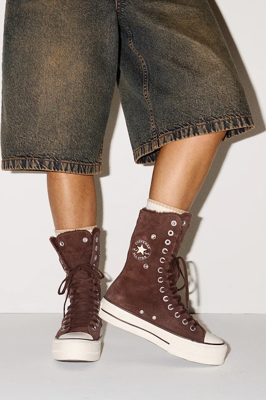 Converse teniși Chuck Taylor All Star Star Fold Over Lift A15230C