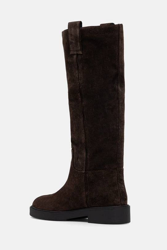 Obuwie Nokwol kozaki zamszowe Jose Brown Leather Jose.Brown.Leather brązowy
