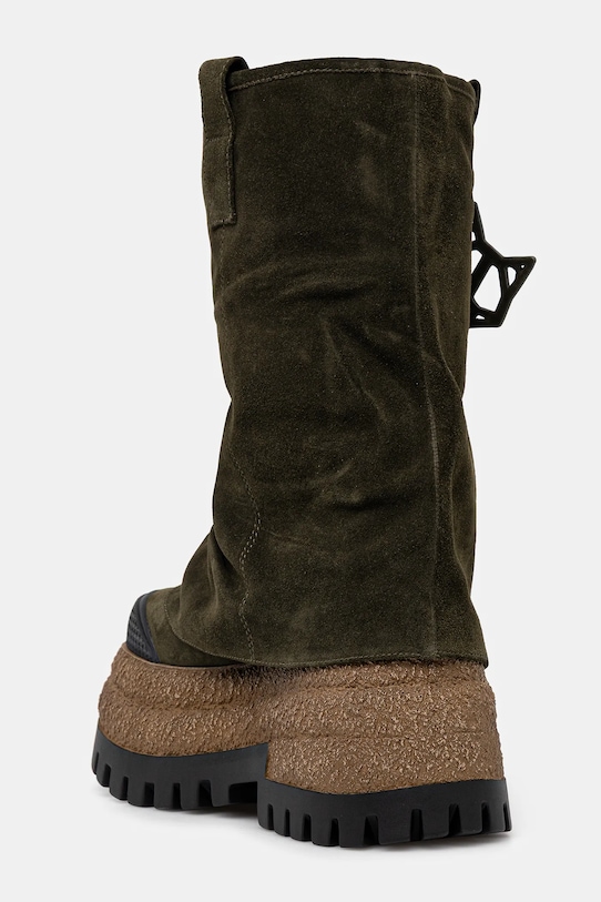 Scarpe Naked Wolfe stivali in pelle scamosciata Disturb Disturb.Green verde