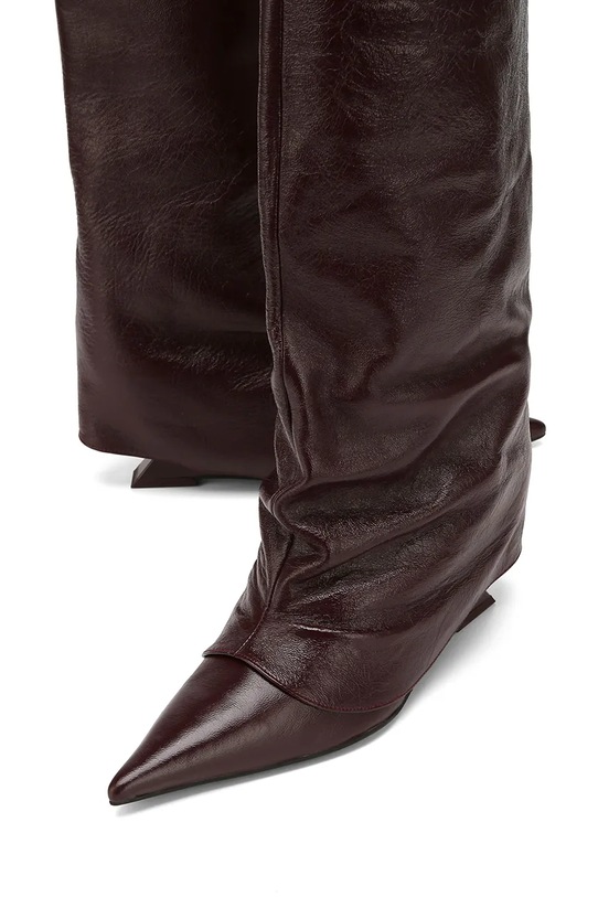 Naked Wolfe kozaki skórzane Stated bordowy Stated.Burgundy