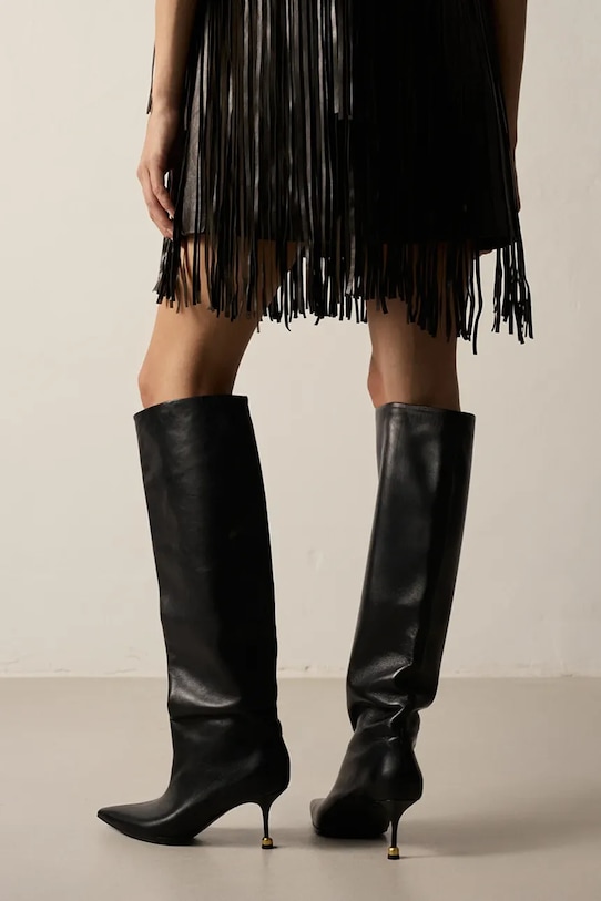 Кожени ботуши Vanda Novak Kaja Deep Black Kaja.Deep.Black