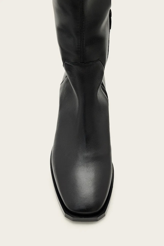 AllSaints kozaki skórzane Avril Knee High Boot W014FC czarny