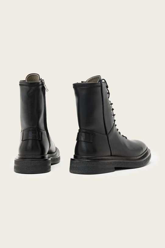 Obuwie AllSaints workery skórzane Escher Lace Up Boot W084FD czarny
