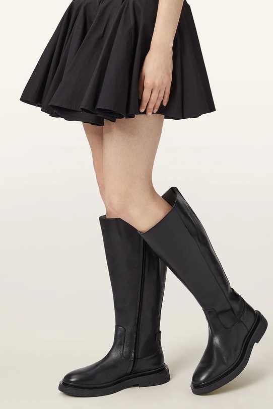 Kožené čižmy AllSaints Escher Rider Boot W083FD