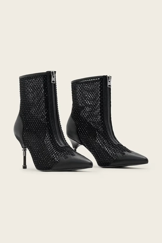 AllSaints botki Natasha Mesh Boot W076FD czarny AW25