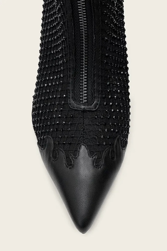 AllSaints botki Natasha Mesh Boot W076FD czarny