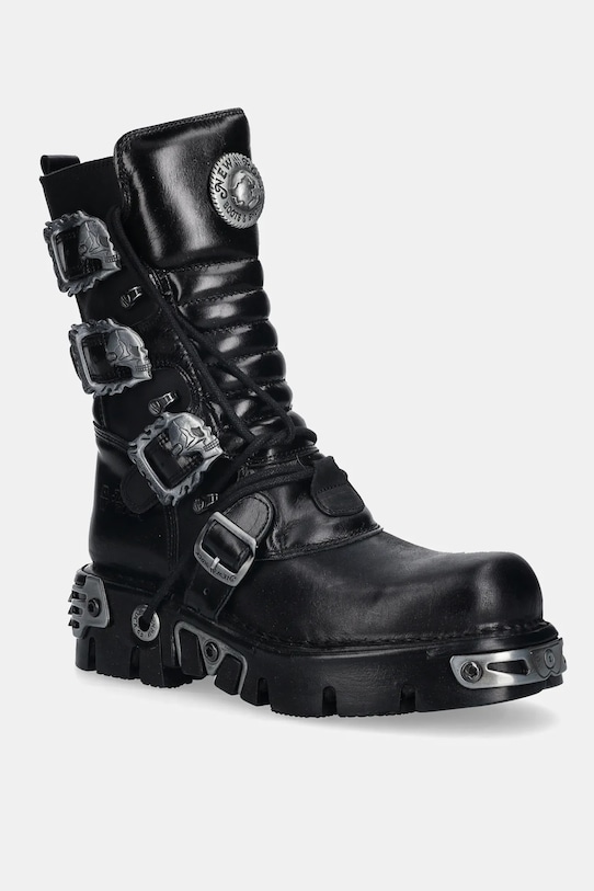 New Rock botki skórzane nieocieplane czarny M.391.S1