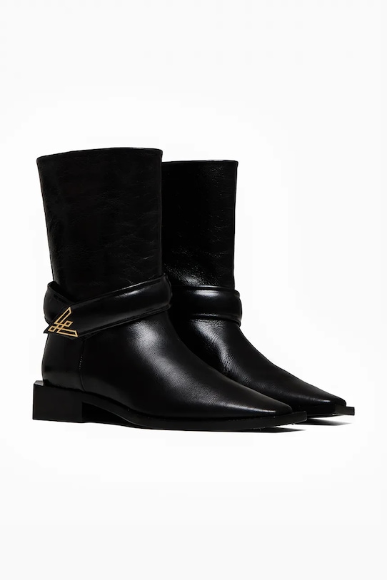 Vanda Novak botki skórzane ZOEY DEEP BLACK ZOEY.DEEP.BLACK czarny AW25