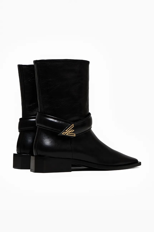 Obuwie Vanda Novak botki skórzane ZOEY DEEP BLACK ZOEY.DEEP.BLACK czarny