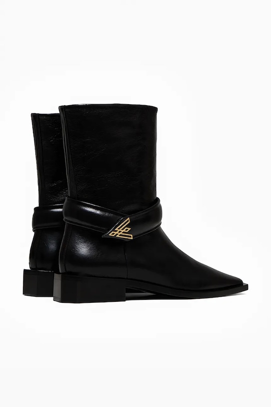 Obuwie Vanda Novak botki skórzane ZOEY DEEP BLACK ZOEY.DEEP.BLACK czarny