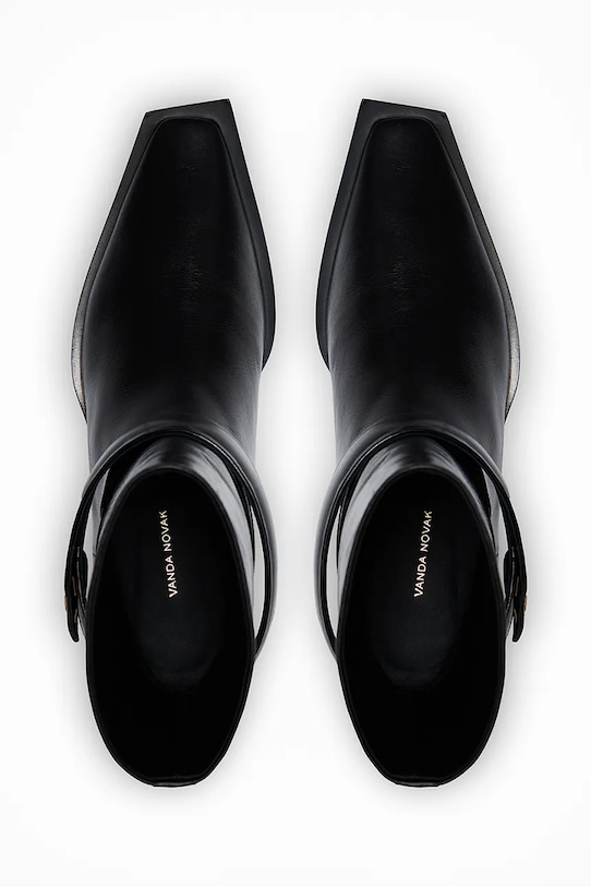 Vanda Novak botki skórzane ZOEY DEEP BLACK czarny ZOEY.DEEP.BLACK