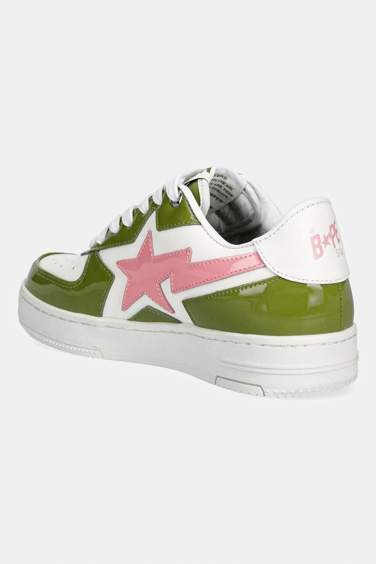 Obuwie A Bathing Ape sneakersy skórzane BAPE STA ICON #2 001FWL302306L zielony