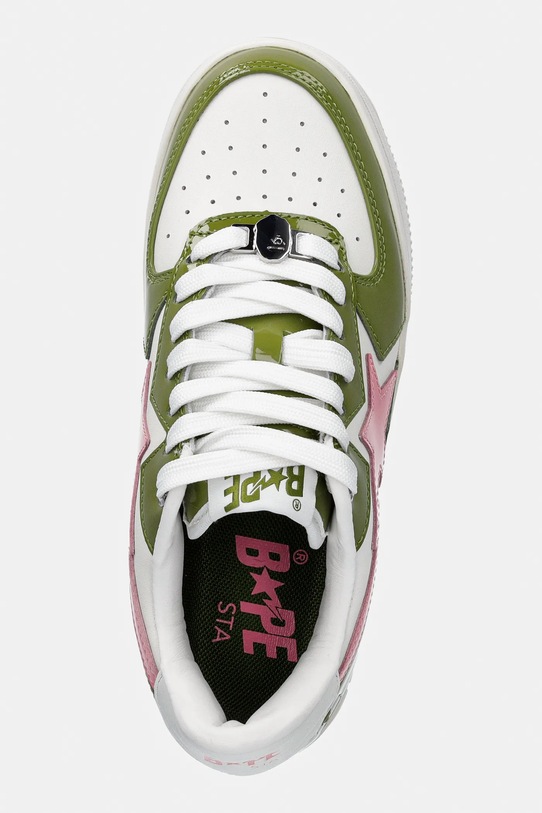 A Bathing Ape sneakersy skórzane BAPE STA ICON #2 zielony 001FWL302306L