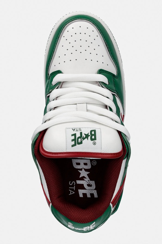 A Bathing Ape sneakersy skórzane NEW BAPE SK8 STA #1 zielony 001FWL302310L