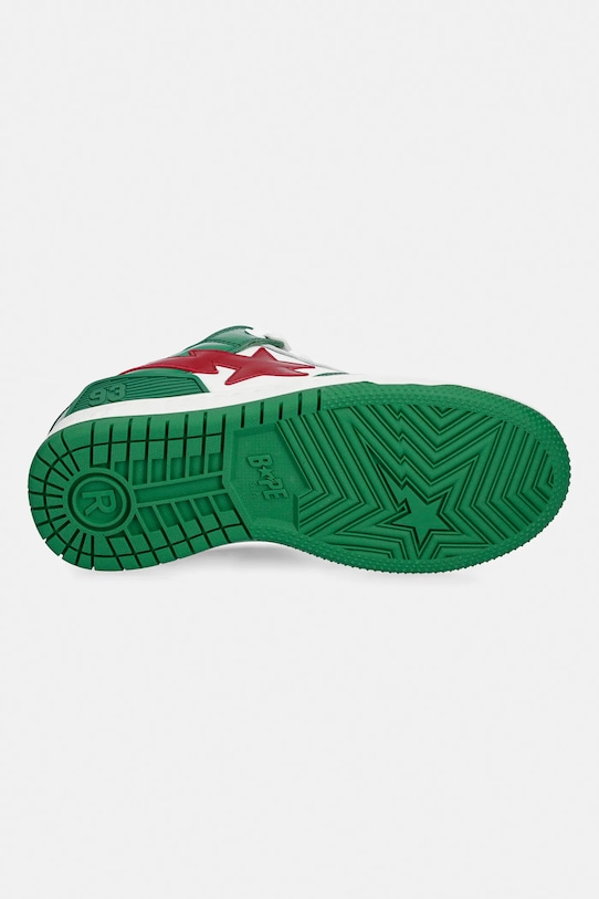 A Bathing Ape sneakersy skórzane NEW BAPE SK8 STA #1 001FWL302310L zielony