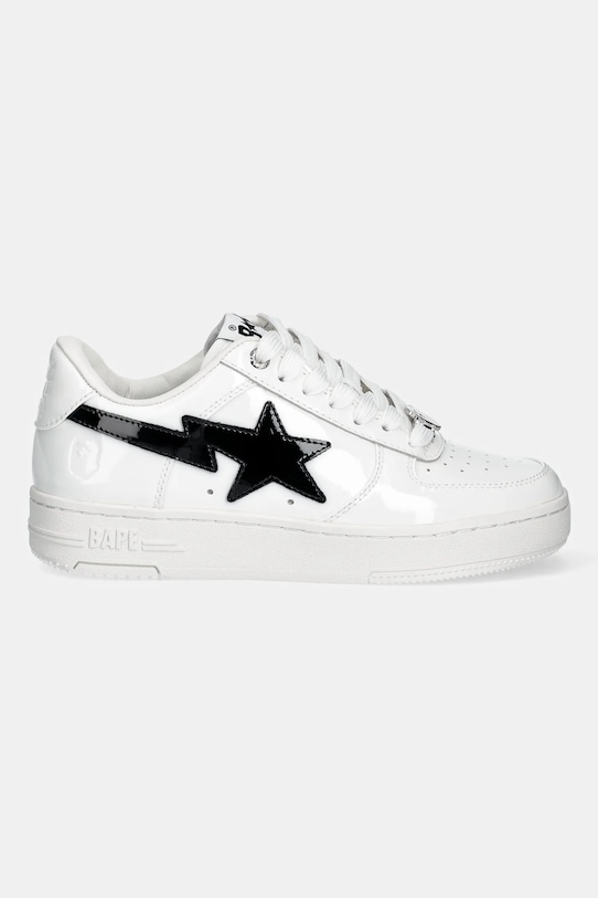 Kožne tenisice A Bathing Ape BAPE STA #1 001FWL802301L bijela AW25