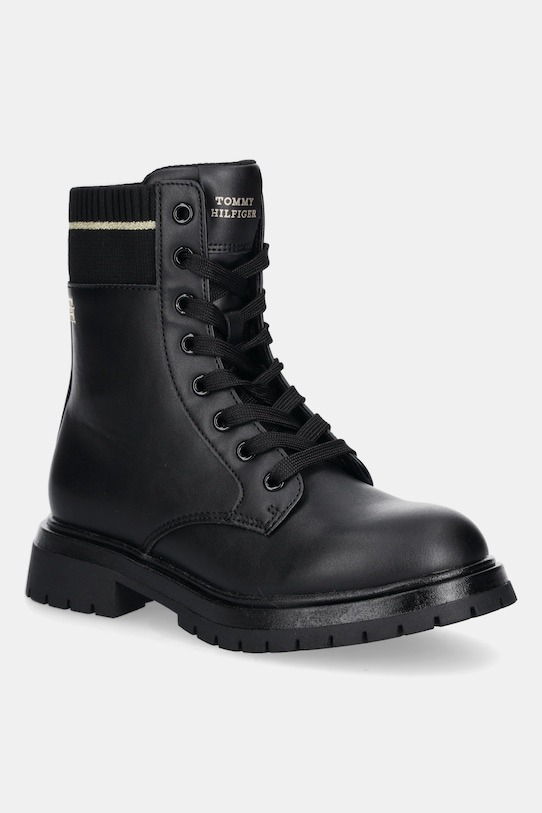 Tommy Hilfiger botki dziecięce syntetyczny czarny T3A5.34018.30.34
