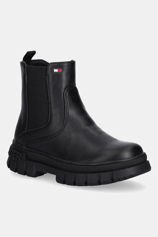 Tommy Hilfiger sztyblety dziecięce imitacja skóry licowej czarny T3A5.34047.30.34