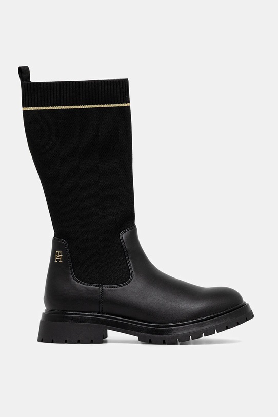 Tommy Hilfiger sztyblety dziecięce T3A6.34020 czarny AW25