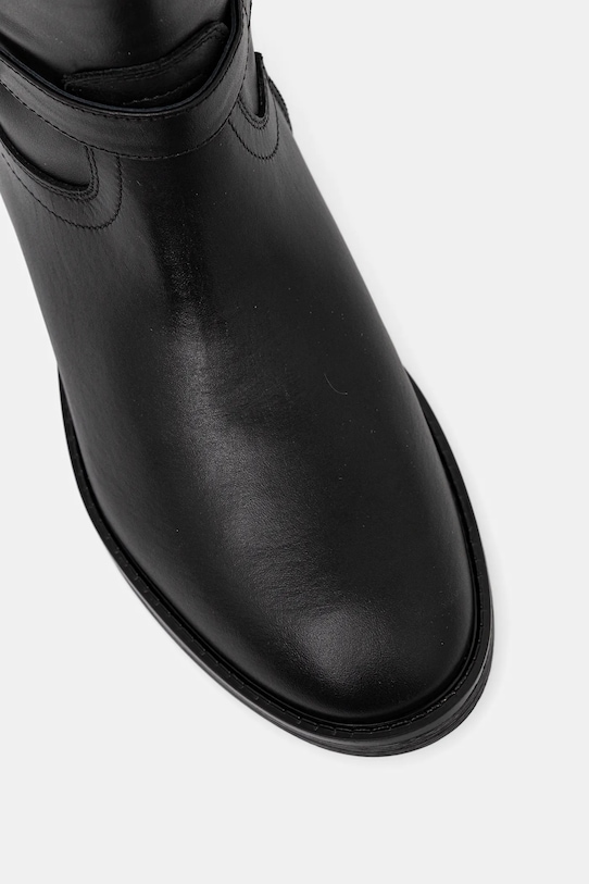 Tommy Hilfiger kozaki skórzane dziecięce czarny T4A6.34037