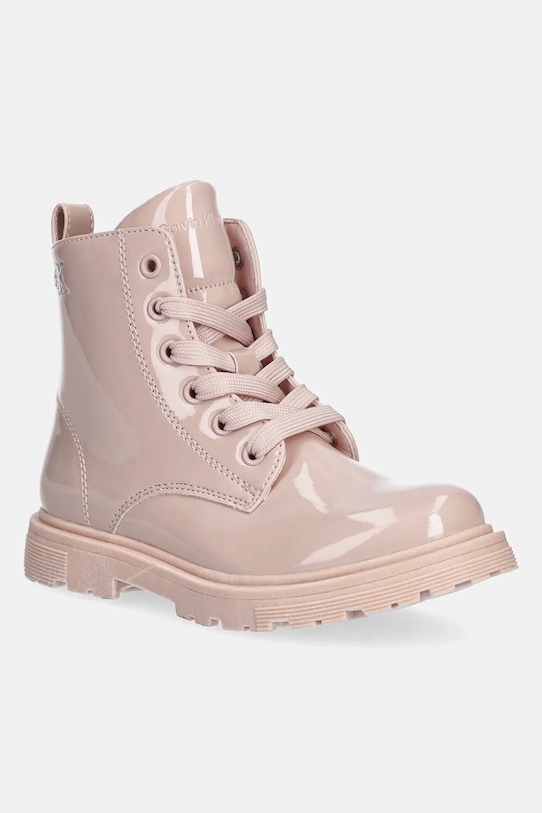 Calvin Klein Jeans workery dziecięce imitacja skóry licowej różowy V1A5.83117.24.29