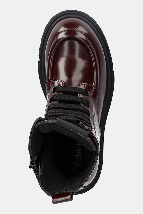 Calvin Klein Jeans bocanci copii burgundia V4A5.83132.30.34