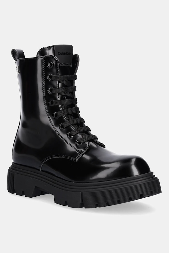 Calvin Klein Jeans bocanci copii cu snur negru V4A5.83133.35.39