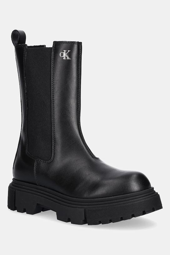 Calvin Klein Jeans sztyblety dziecięce imitacja skóry licowej czarny V4A5.83137.30.34