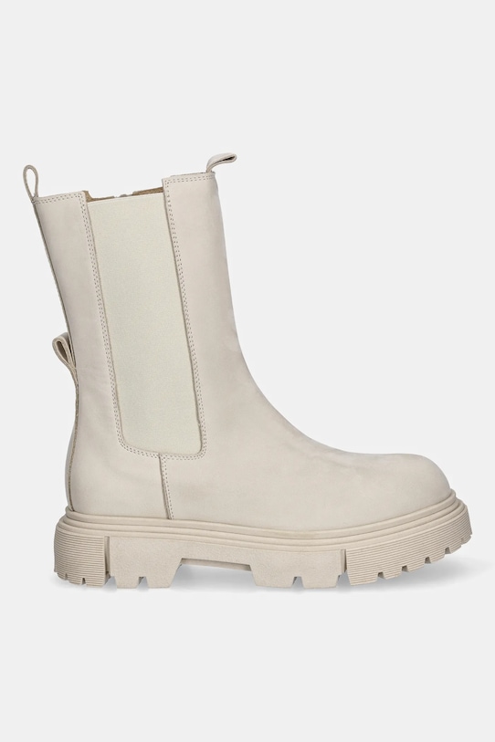 Dětské kotníkové boty z nubuku Elisabetta Franchi F4A5.E0419 béžová AW25