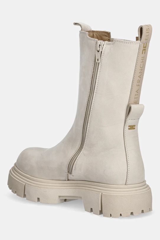 DÍVKA Dětské kotníkové boty z nubuku Elisabetta Franchi F4A5.E0419 béžová
