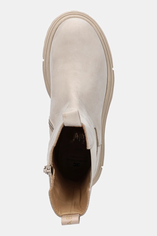 Dětské kotníkové boty z nubuku Elisabetta Franchi béžová F4A5.E0419