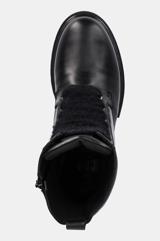 Elisabetta Franchi botki skórzane czarny F4A5.E0432