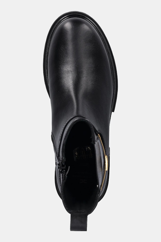 Elisabetta Franchi cizme chelsea din piele pentru copii negru F4A5.E0441