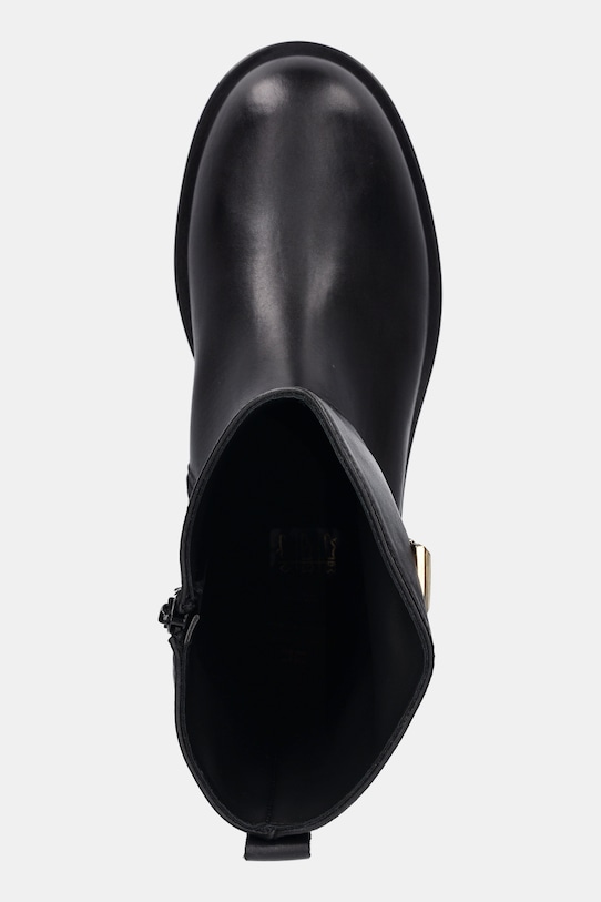 Dětské kožené boty Elisabetta Franchi černá F4A5.E0445