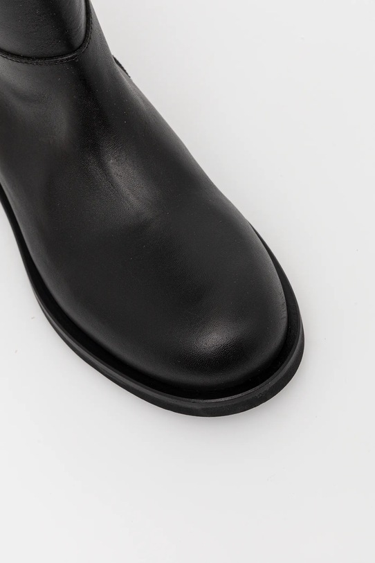 Дитячі шкіряні чоботи Elisabetta Franchi чорний F4A6.E0449