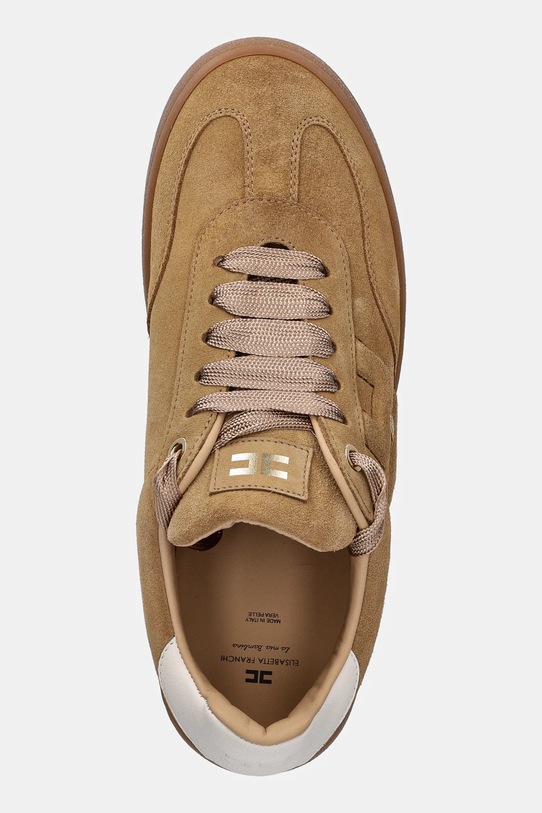 Elisabetta Franchi sneakersy zamszowe dziecięce brązowy F4A9.E0340