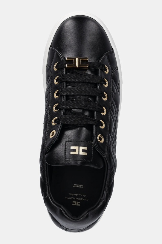 Elisabetta Franchi sneakersy skórzane czarny F4A9.E0357
