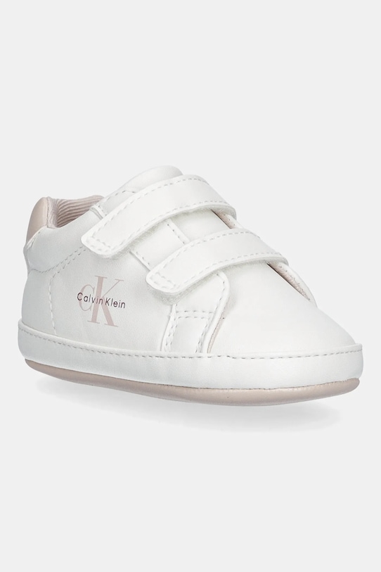 Βρεφικά παπούτσια Calvin Klein Jeans χωρίς μόνωση λευκό V0A9.83080