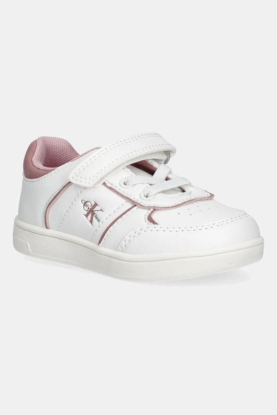 Calvin Klein Jeans sneakersy dziecięce imitacja skóry licowej biały V1A9.83082