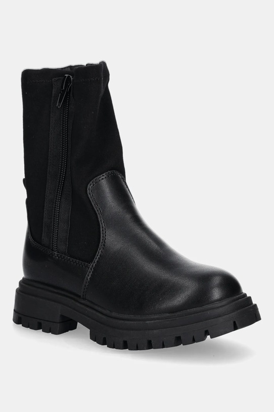 Calvin Klein Jeans botki dziecięce imitacja skóry licowej czarny V3A5.83123.30.34